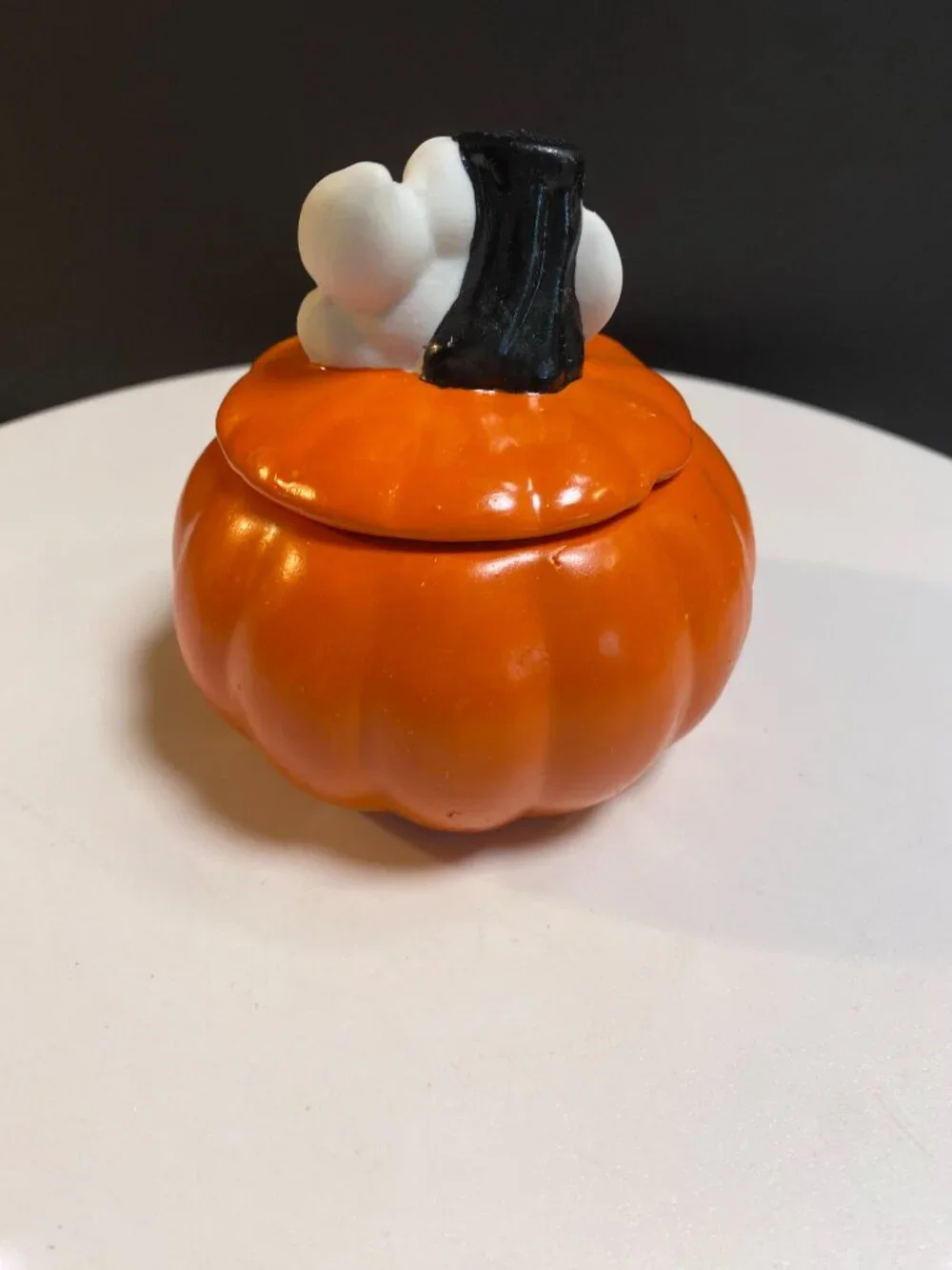 Ceramic Candle Holder Halloween Jack-O-Lantern Ghost